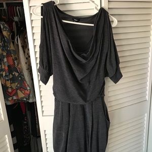 Gray xoxo size large dress with scoop neck.