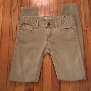 Free People tan skinny jeans sz 26