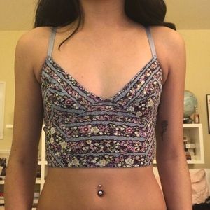 flower print bralette