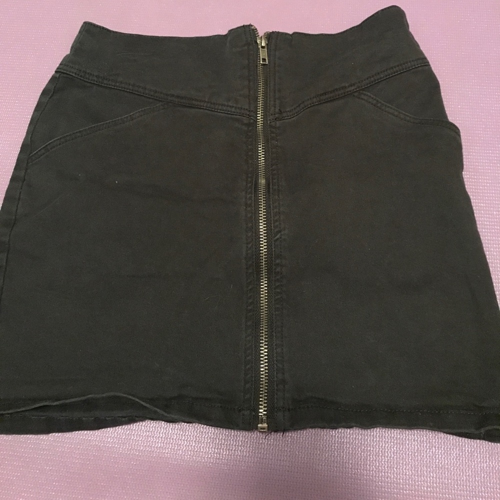 Black jean skirt