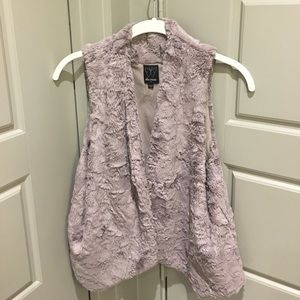 Ella Moss soft taupe fur vest