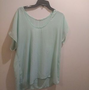 Mint green top