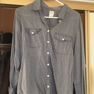 Size Medium J Crew Chambray Long Sleeve