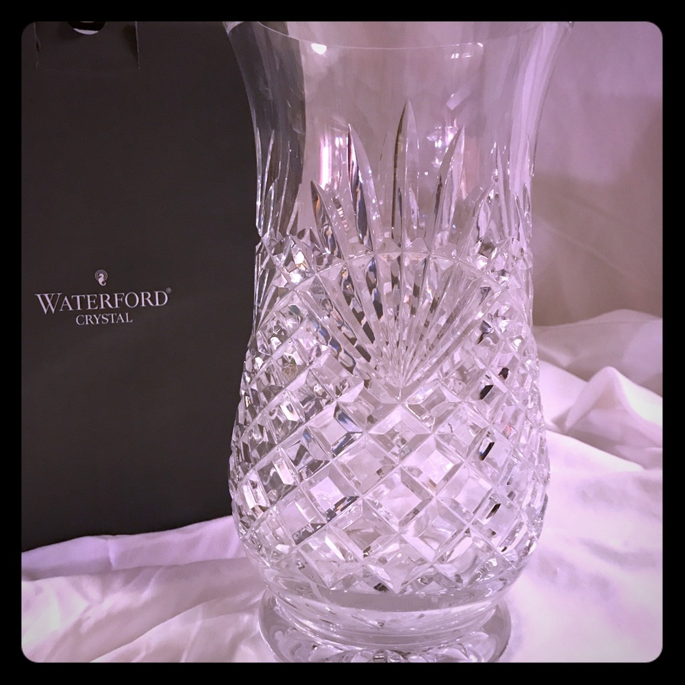 NIB! RARE WATERFORD CRYSTAL HURRICANE CANDLE LAMP