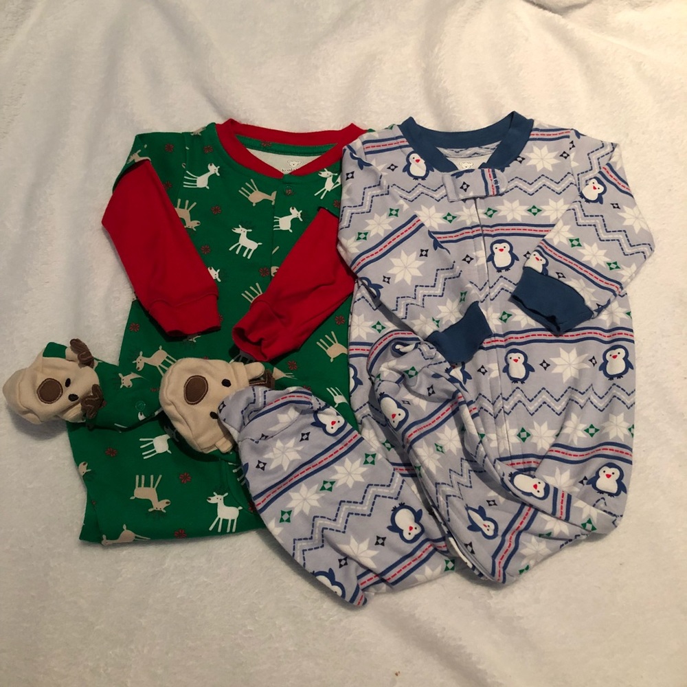 Christmas footie pjs