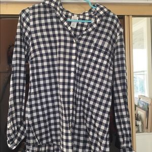 Size Medium J Crew Gingham Long Sleeve
