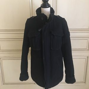Navy Mens Abercrombie & Fitch Peacoat