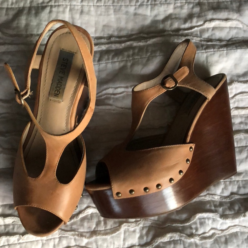 Steve madden warrick clog wedge booties