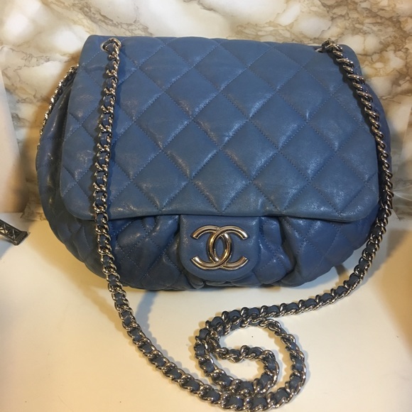 chanel blue crossbody bag