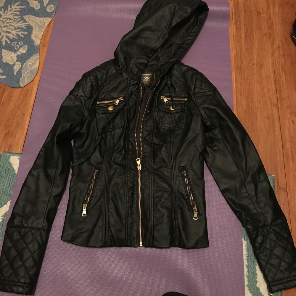 Faux leather jacket