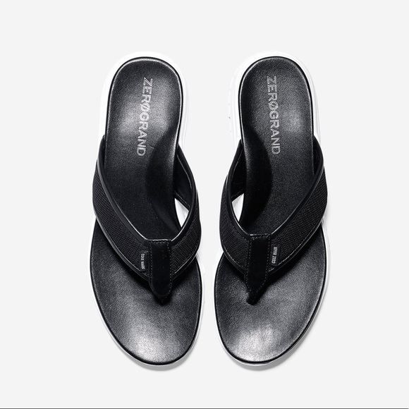 Cole Haan Shoes New With Box Zerogrand Thong Sandals All Black