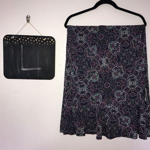 LuLaRoe Maxi Skirt. Purple, Green