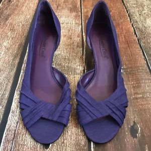 Purple coldwater creek short high heel shoes