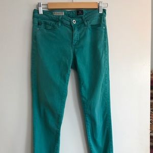 AG Turquoise Stevie Ankle Jeans size 26R