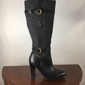 Wool leather boots