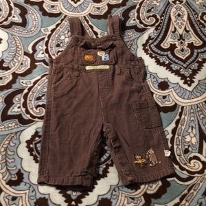 Disney Classic Pooh 3-6 mo corduroy overalls