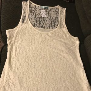 Maurices cream lace layering tank