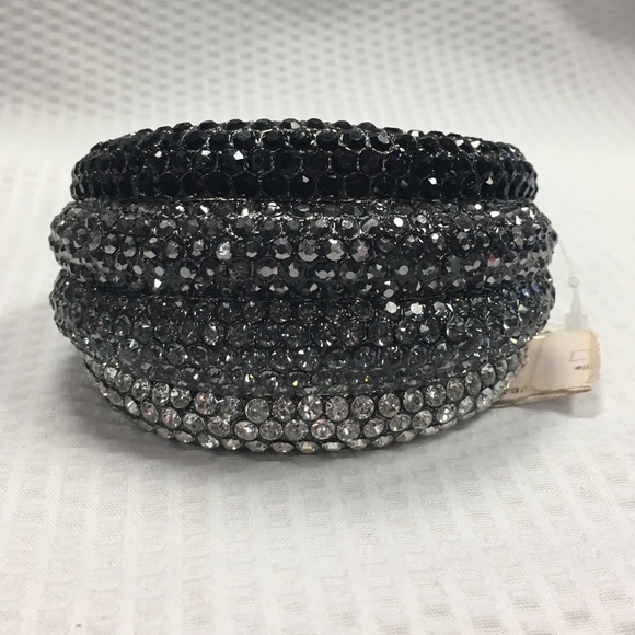 Seriously Chunky Crystal Hinged Bracelet - Picture 1 of 7