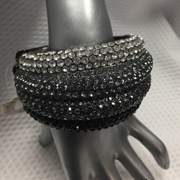 Seriously Chunky Crystal Hinged Bracelet - Picture 7 of 7