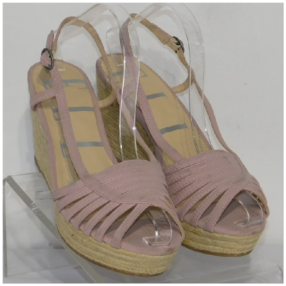 ELLE, Jute Braided Wedge, Strappy Slingback, 8.5 - Picture 1 of 8