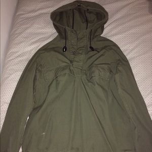 Green anorak jacket