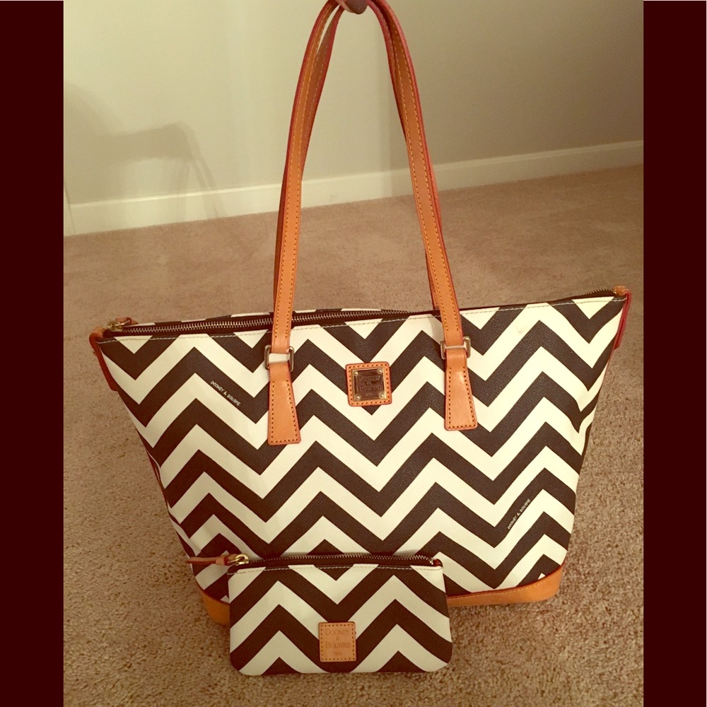 Dooney & Bourke Chevron Zip Tote