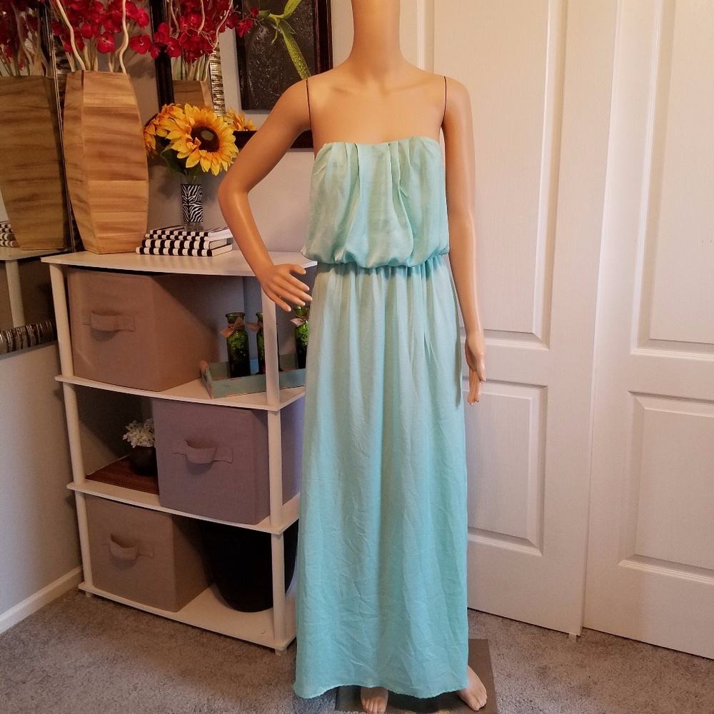 Aqua, A-line, Strapless Maxi dress