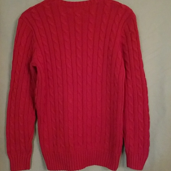 NEW Boy's CHAPS Red Cotton Sweater Large (16-18) - Picture 2 of 4