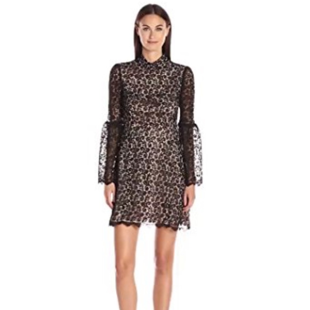 Jill Stuart Lace Bell-sleeve Dress s 8