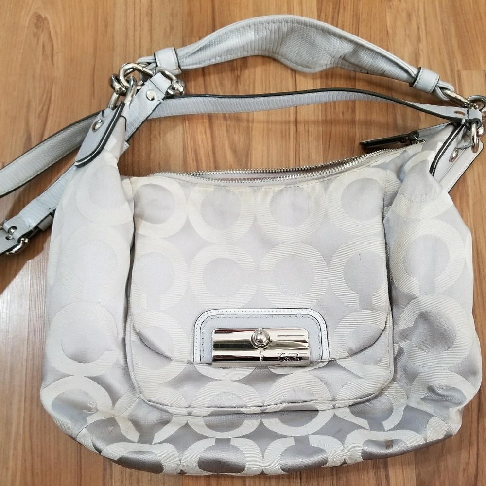 Authentic Gray Coach Handbag