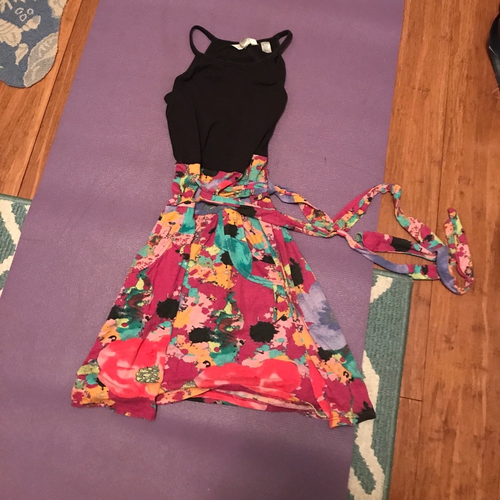 Floral and black dress