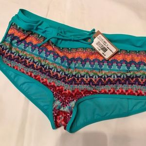 Swim Bottom Boy Shorts Multi color  - S