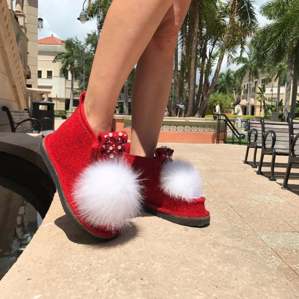Winter / Fall felt shoes, hand made SIZE 10