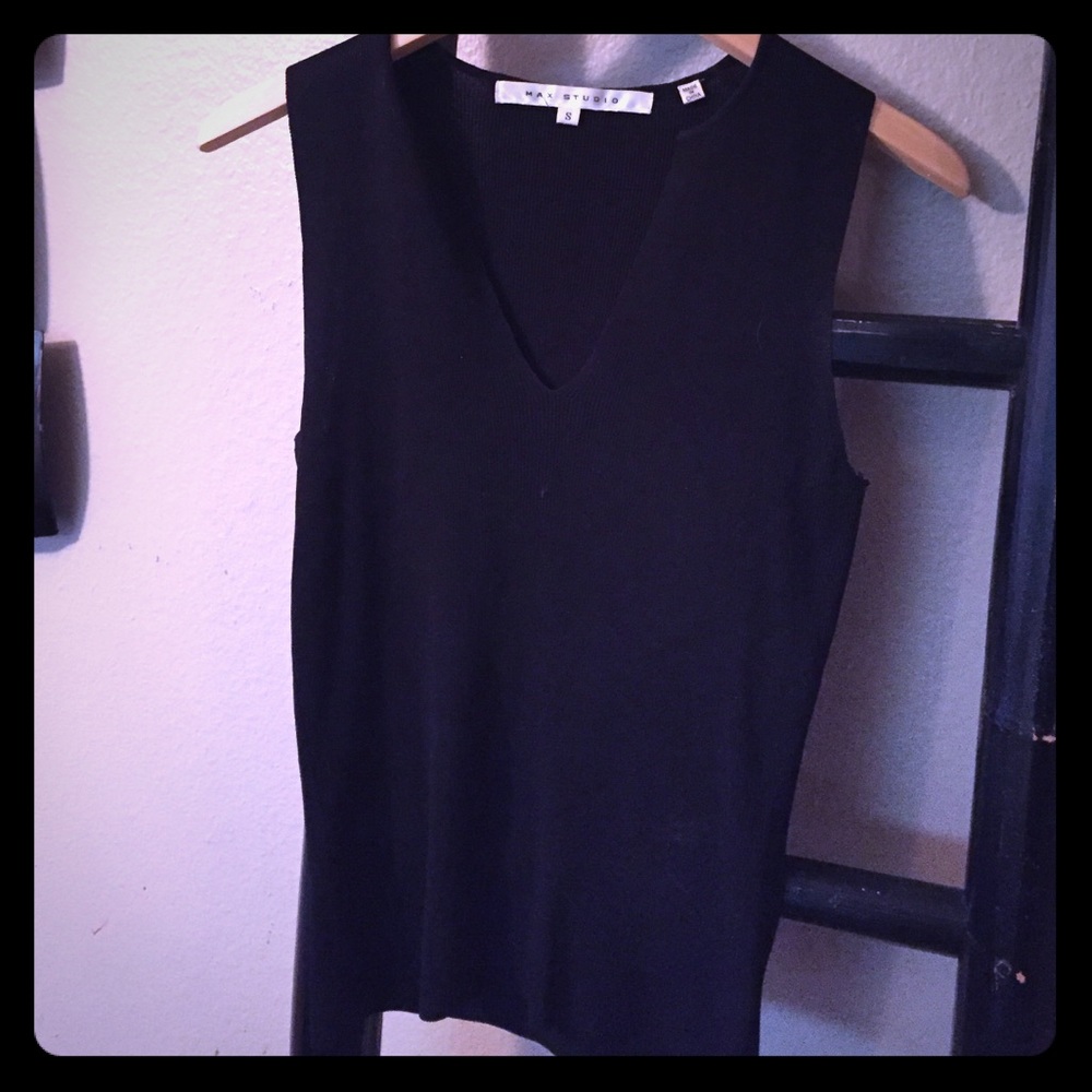 Max Studio V neck tank sweater.
