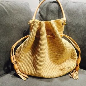 raffia string bag