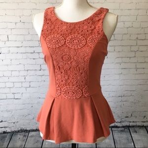 LACY PEPLUM TOP