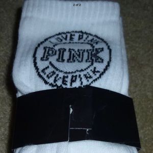 Victoria Secret 2 pr knee high pink varsity sock