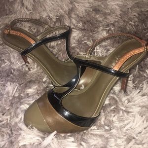 Tory Burch Lexa T-strap Slingback Heels Size 8