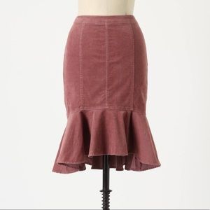 Anthro pilcro corduroy skirt