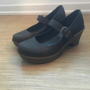 Dark Brown Born Mary Janes (Heeled)