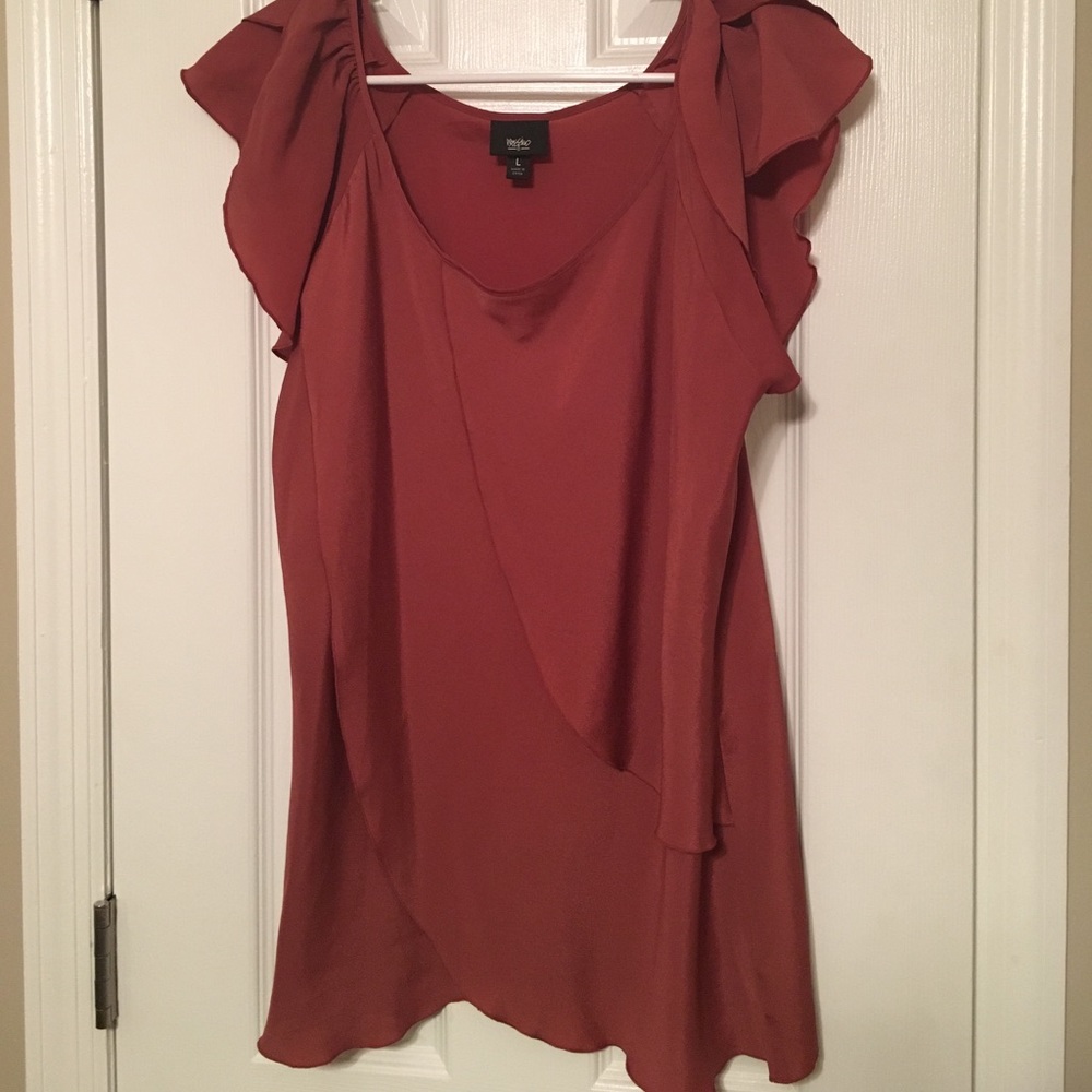 Burnt orange flowy top