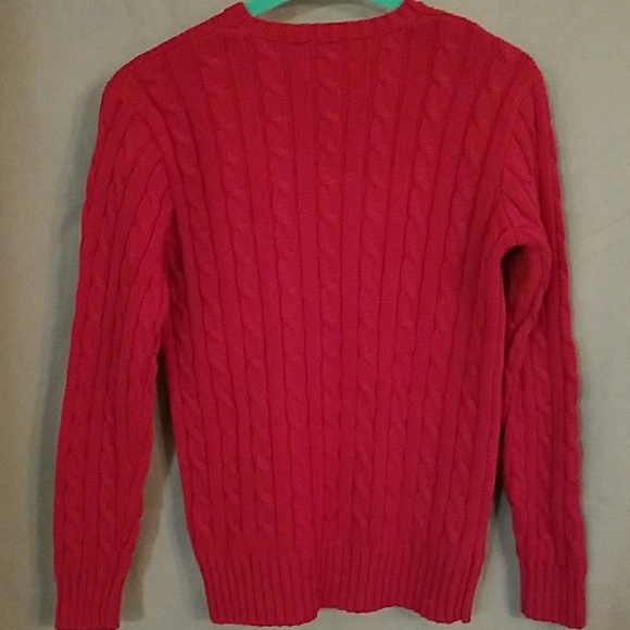 NEW Boy's CHAPS Red Cotton Sweater Medium (12-14) - Picture 2 of 4