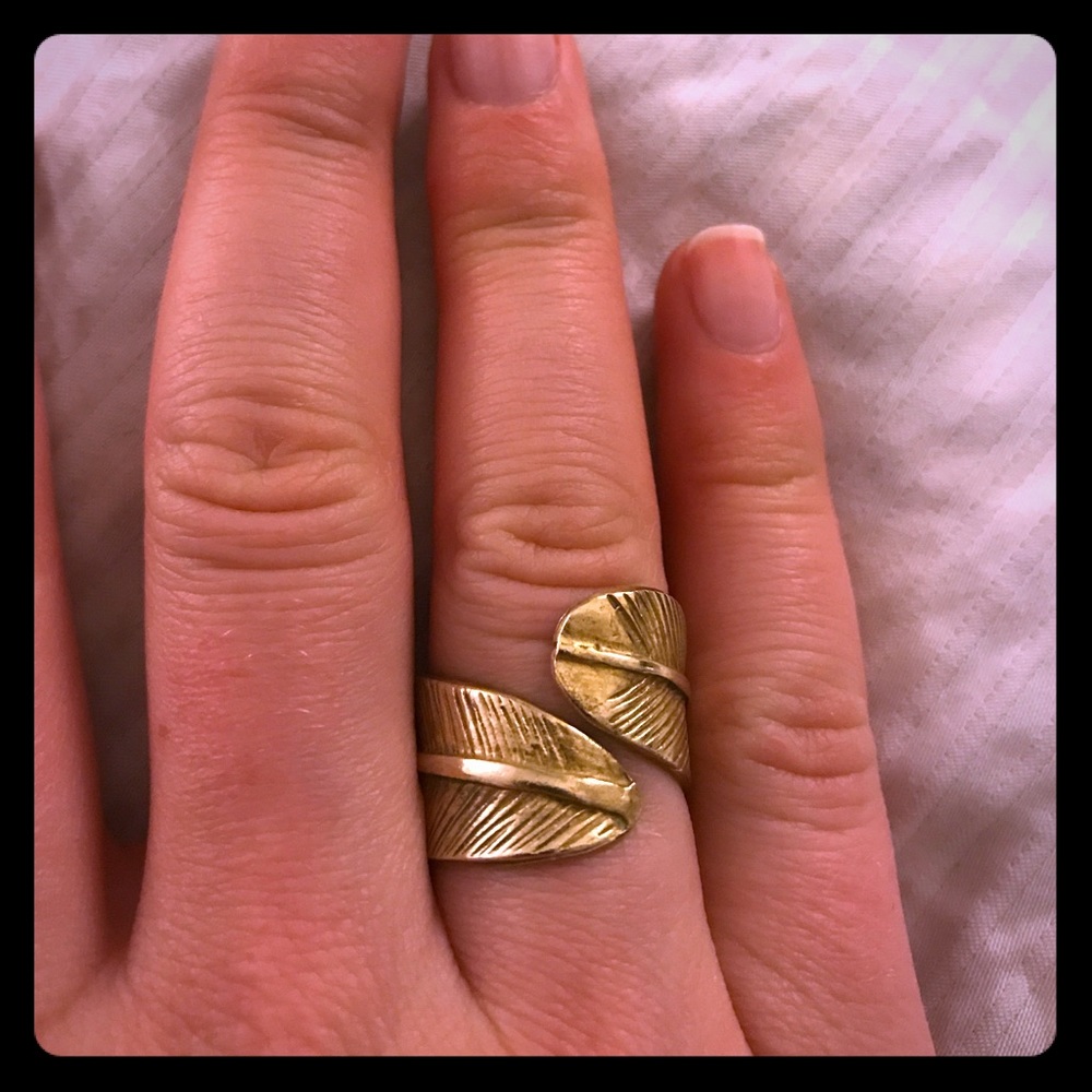 Gold leaf ring
