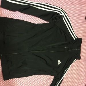 Black Adidas Zip Up Jacket