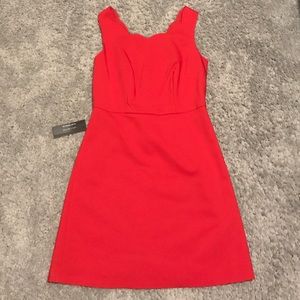 NWT Red Dress with Scalloped Neckline