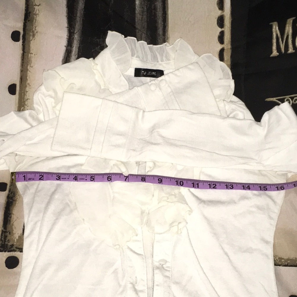 Ru Jeans Ruffled Button Down Blouse - Picture 5 of 8