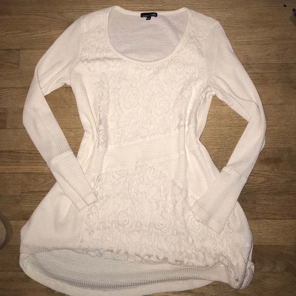 Lace front thermal tunic