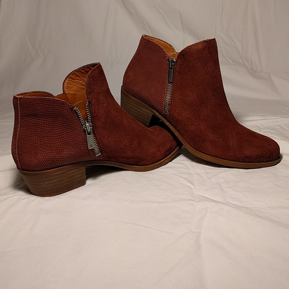 Lucky brand suede Blare ankle boots