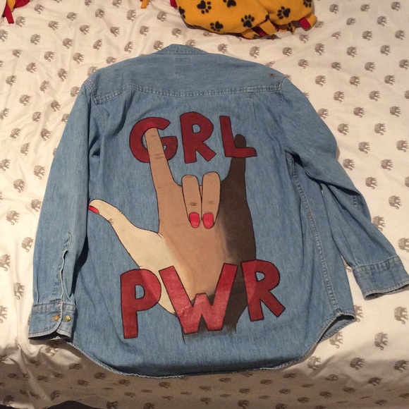 grl pwr denim jacket