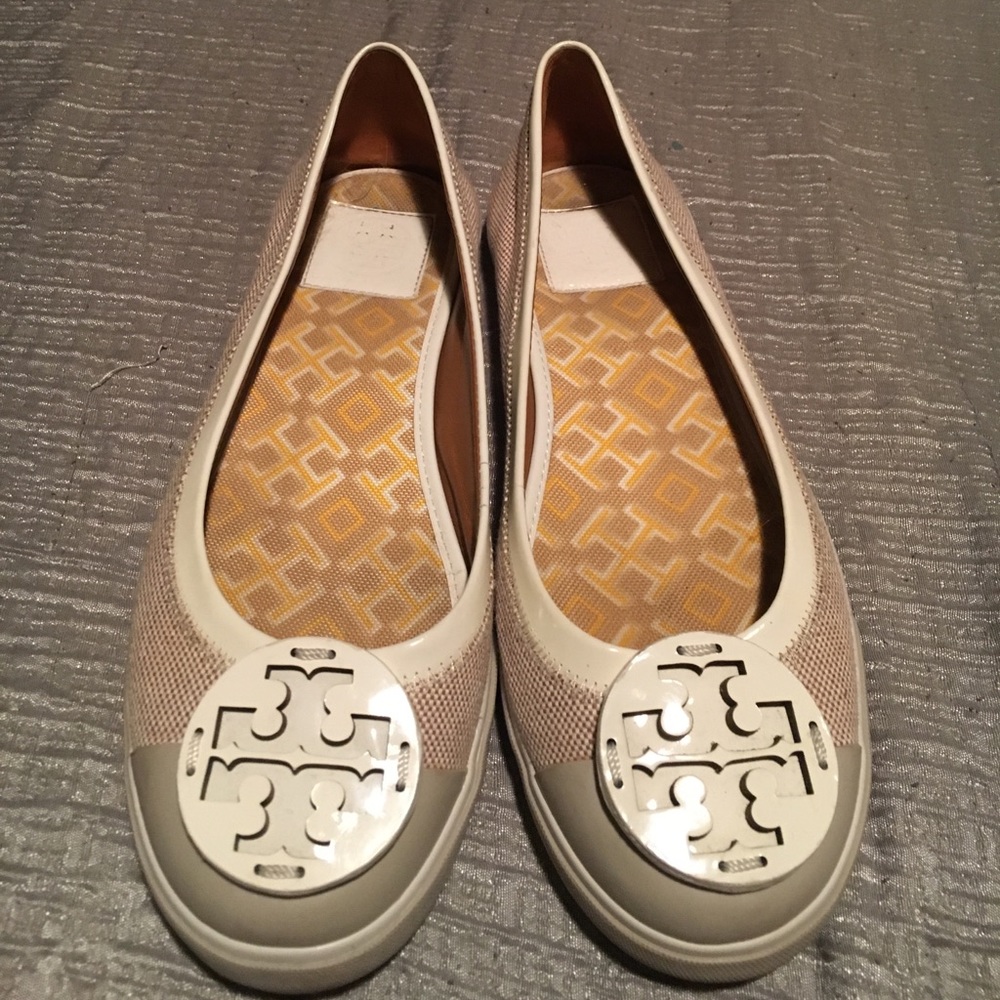 Tory Burch flats in gorgeous neutral colors